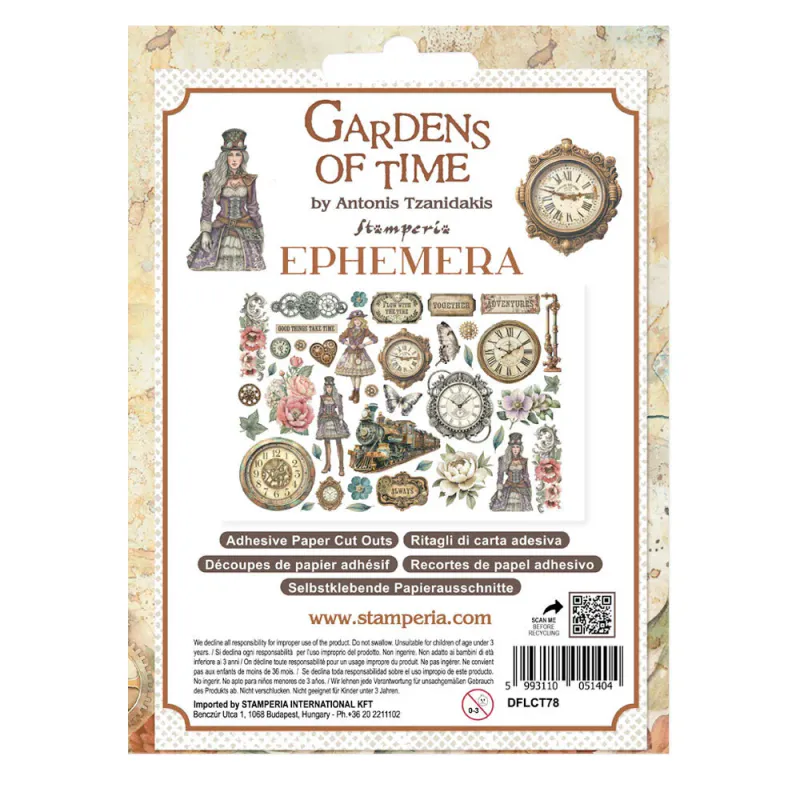 Stamperia Gardens of Time Ephemera – 40 pcs