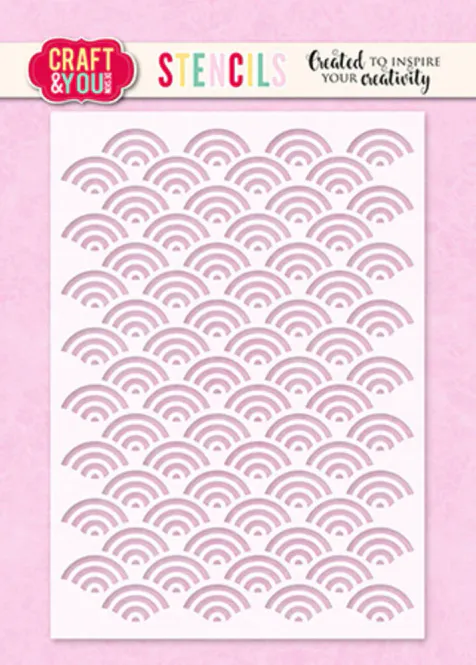 Hovedbilde Craft & You – Waves A6 Stencil