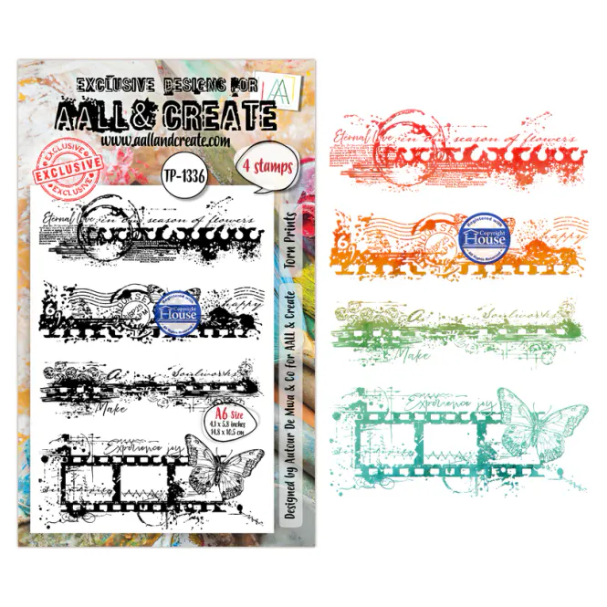 Hovedbilde AALL & Create Torn Prints A6 Clear Stamp Set