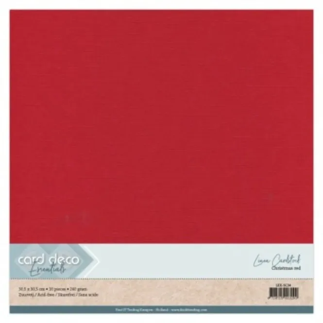 Hovedbilde Linen Cardstock – Christmas Red (30,5 × ...