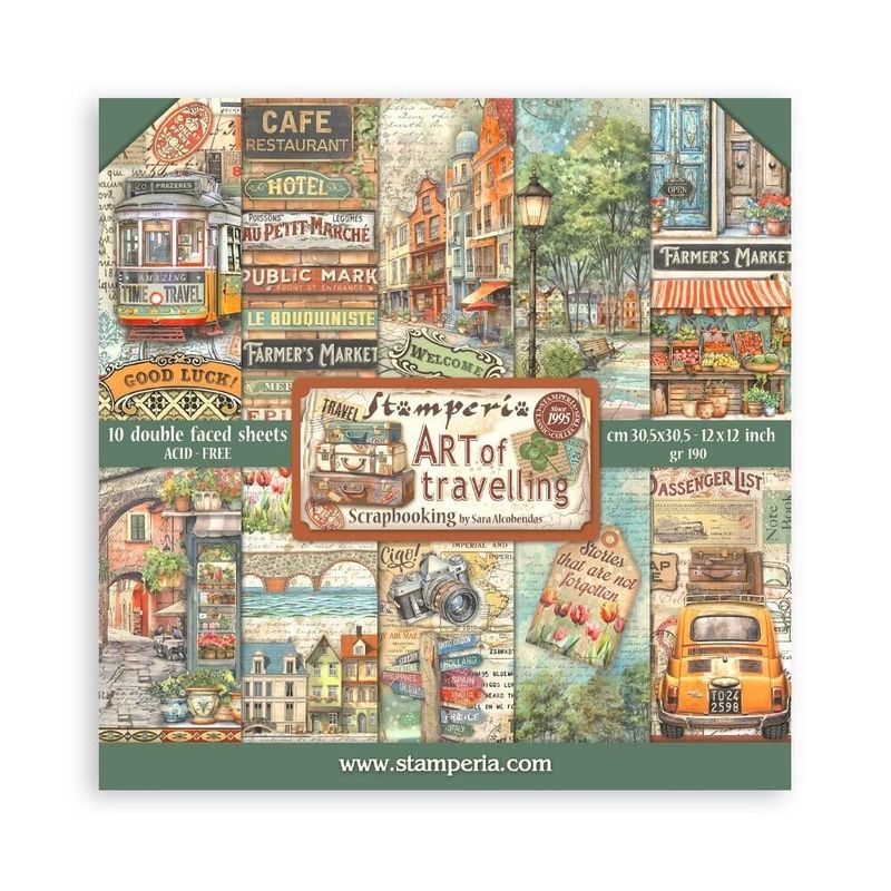 Stamperia Art Of Traveling Double Face 12x12