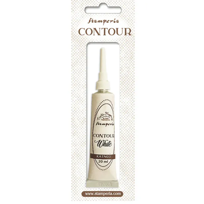 Hovedbilde Stamperia Create Happiness Contour Liner Hvit 20 ...