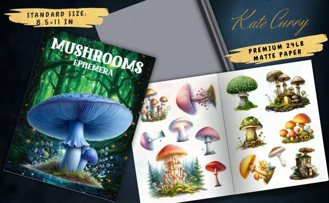 Hovedbilde Mushrooms Ephemera Book – Kate Curry / ...
