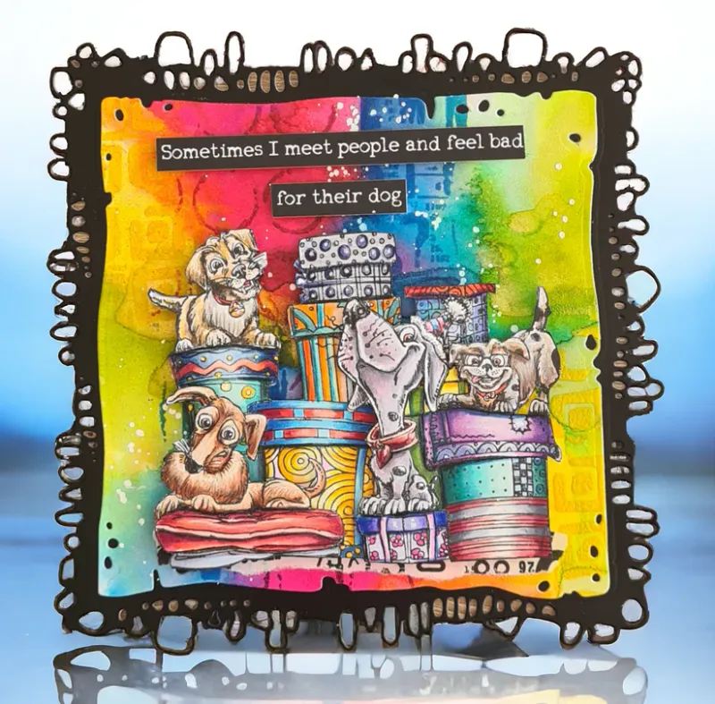 AALL & Create A6 Ephemera Die-Cuts – Amusing Cuts – EP-48 Svart.