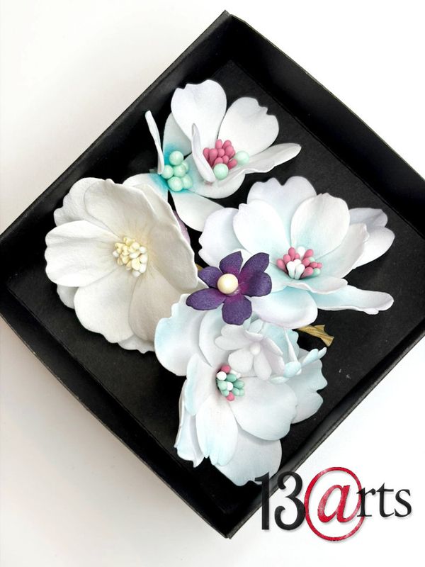 13@rt Foamiran Flowers Tales Of The Sand, Handmade