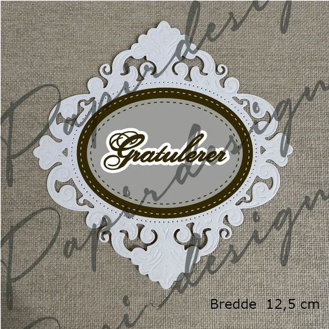 Hovedbilde Papirdesign – Ramme 8 med Gratulerer ...