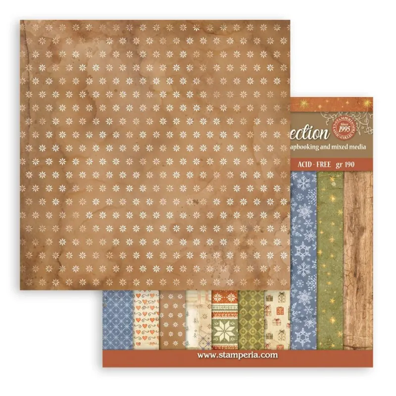 Stamperia Silent Night Maxi Backgrounds Selection Paper Pad 12 × 12
