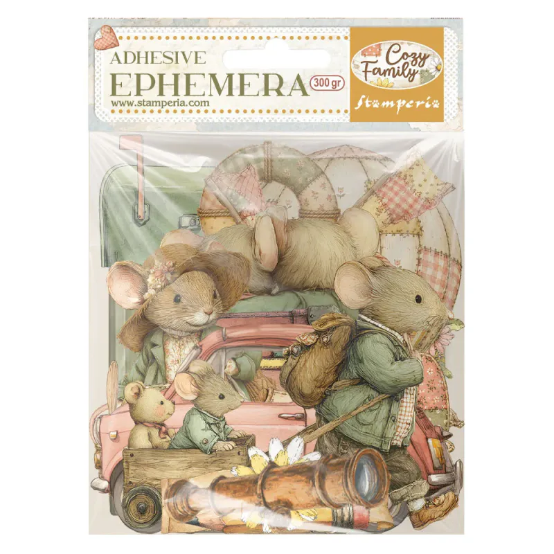 Stamperia – Cozy Family Ephemera – Selvklebende papirutklipp (DFLCT93)