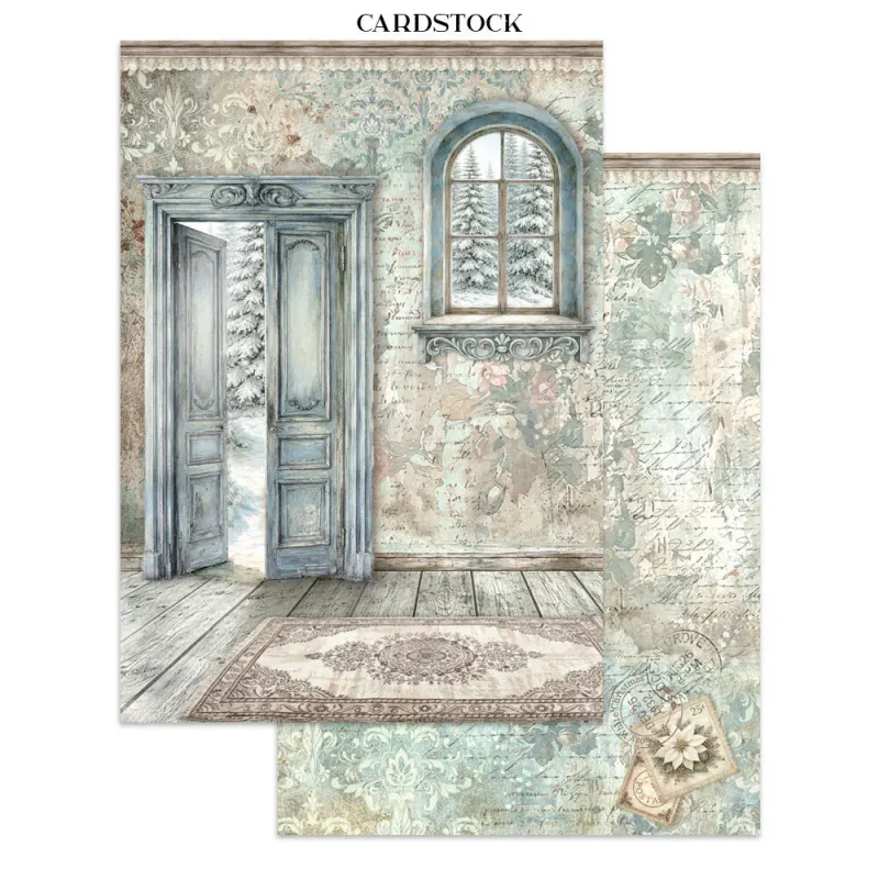Stamperia – White Christmas Junk Journal – Stickers, Backgrounds & Cut Outs
