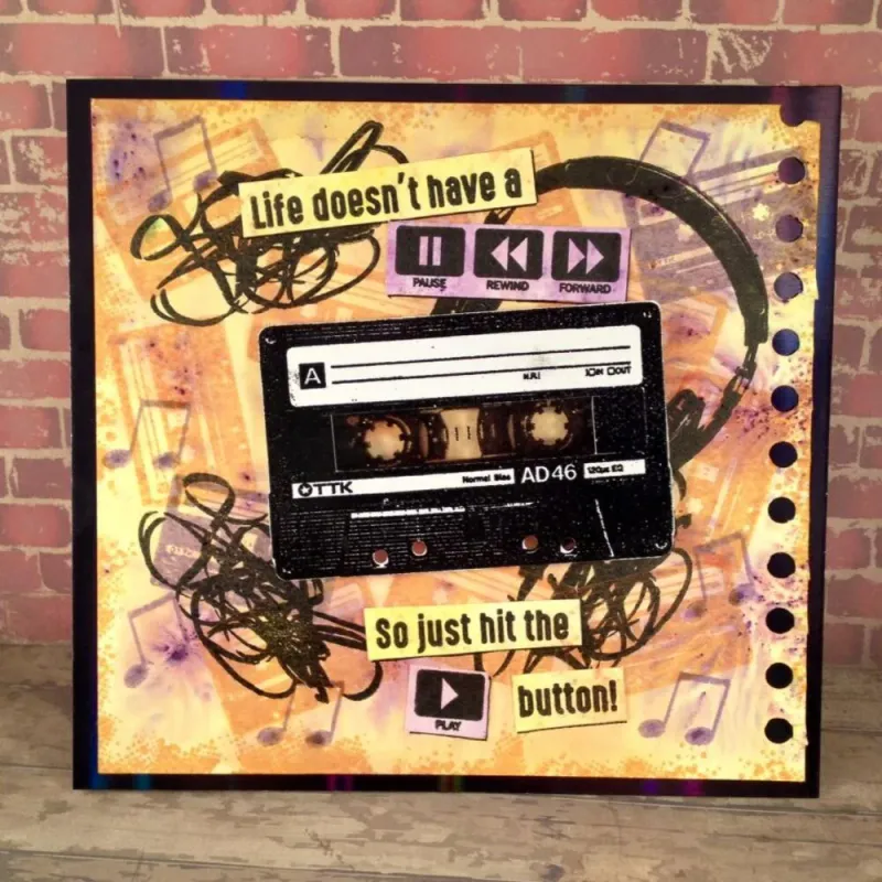 Visible Image – Just Hit Play A6 Stamp Set