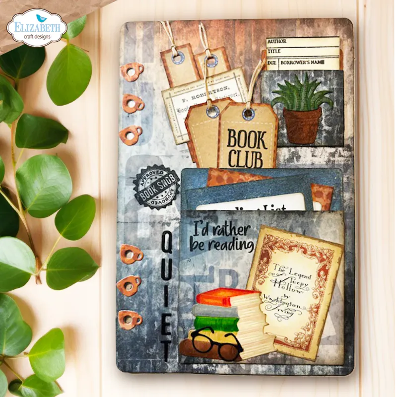 Elizabeth Craft Designs – Rest & Relaxation Stempel- og Die-sett – Layered Tags