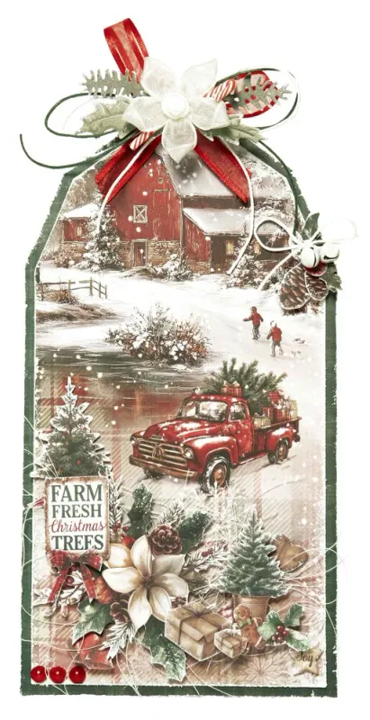 Studio Light – Cottage Christmas Tag Paper Pad White (20 tags)