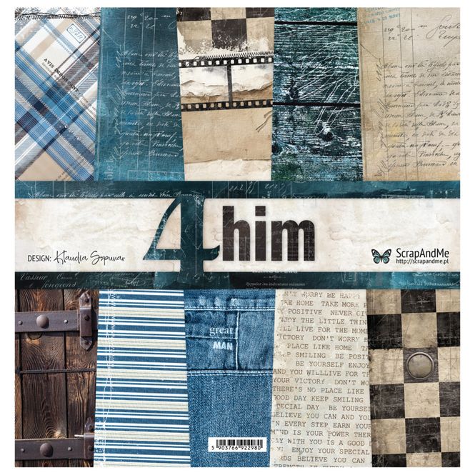 Hovedbilde ScrapAndMe – 4 Him 30x30 Paper Pad