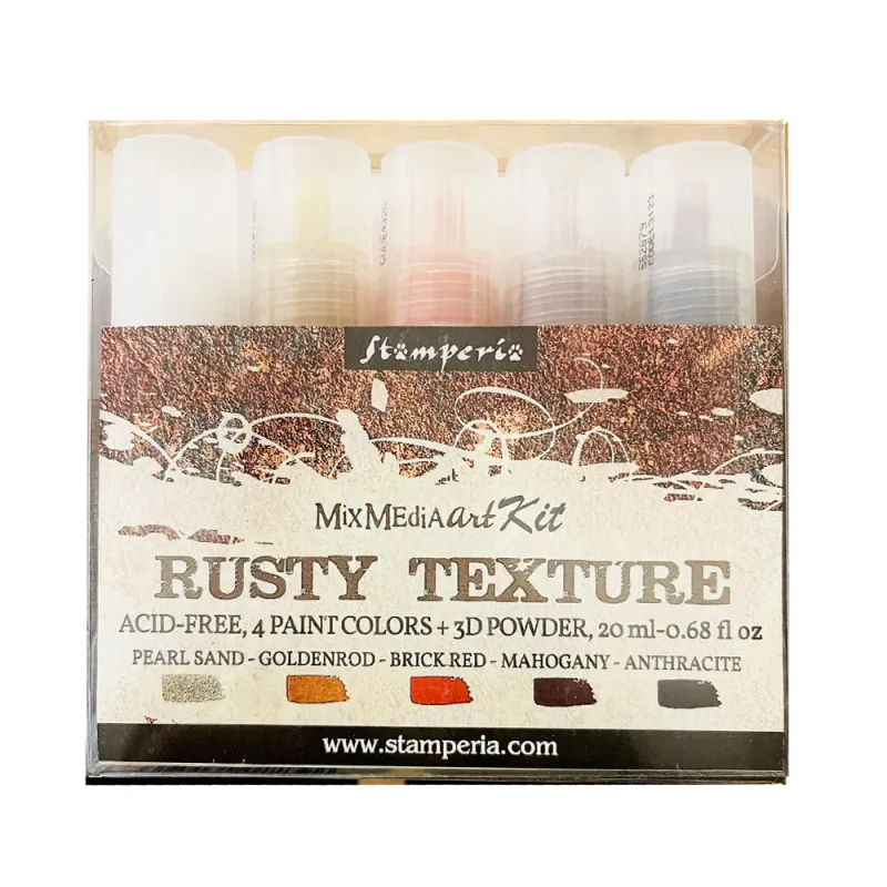 Stamperia Rusty Texture Paints 5 x 20 ml