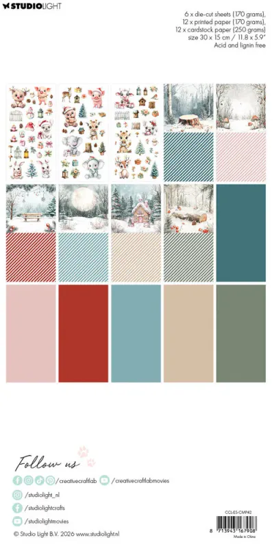 Creative Craftlab Essentials – Snowy Winter Card Making Pad (CCL-ES-CMP42)
