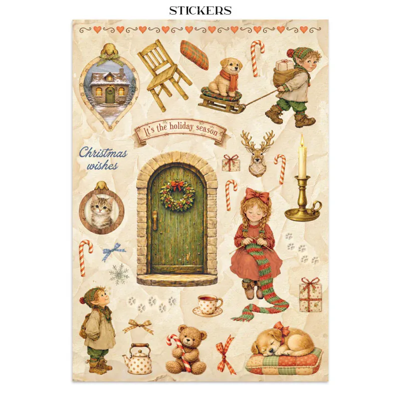 Stamperia – Silent Night Junk Journal – Stickers, Backgrounds & Cut Outs