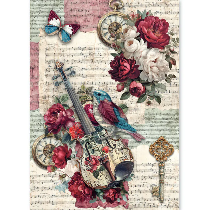 Ciao Bella – Bohemian Burgundy A5 Mixed Media Rice Paper (8 ark)