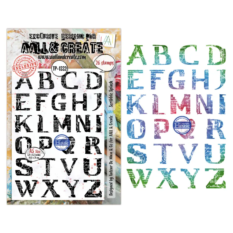 AALL & Create A5 Clear Stamp Set – Scribble Splash – TP-1332