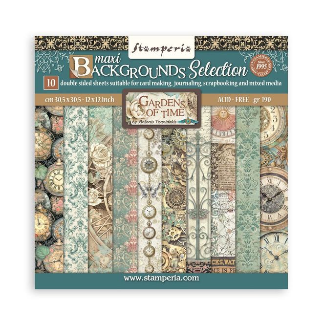 Hovedbilde Stamperia – Gardens of Time 12x12
