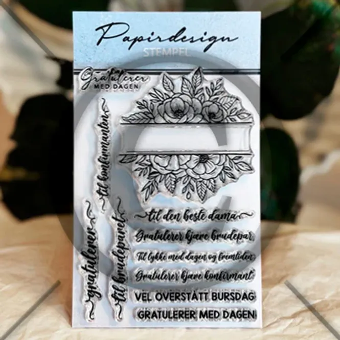 Hovedbilde Papirdesign – Blomsterramme – Clear ...