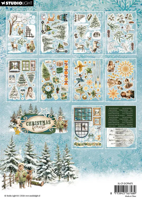 Studio Light – Christmas Forest A5 Die-Cut Paper Elements (SL-CF-DCPP475)