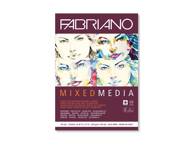 Hovedbilde Fabriano Mixed Media-blokk A5 – 250 g ...