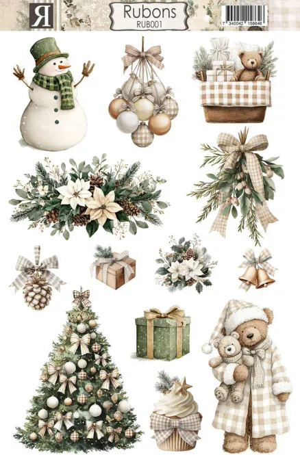 Hovedbilde Reprint – Cozy Christmas Rub-ons 11x16 cm