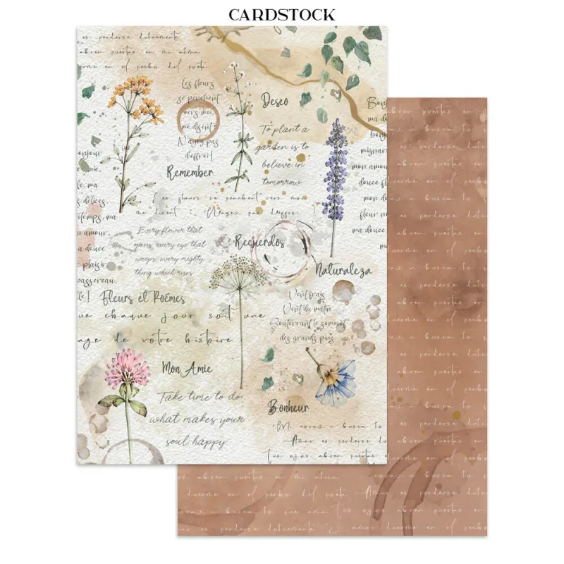 Stamperia – Flowers and Poems Junk Journal – Stickers, Backgrounds & Cut Outs
