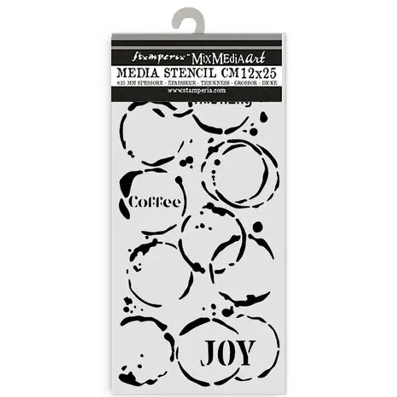 Stamperia – Furry Friends Thick Stencil 12×25 cm Coffee Print