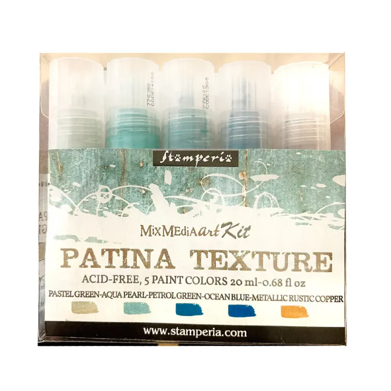 Stamperia Patina Texture Paints 5 x 20 ml