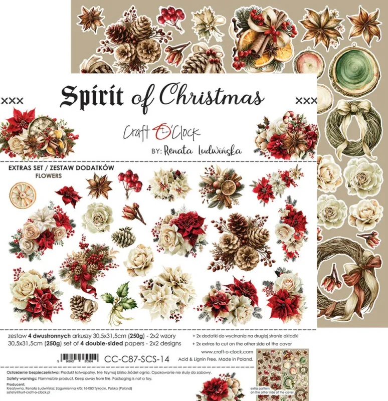 Craft O’Clock Spirit of Christmas Extras Set Flowers