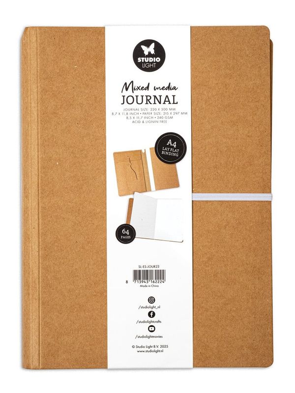 Studio Light – Mixed Media Journal A4 (Lay Flat Binding)