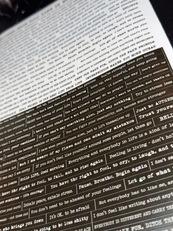 13@rt Life in Words A4 Stickers – Black Velvet Collection