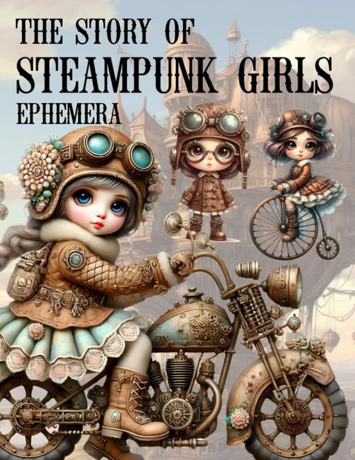 Hovedbilde The Story of Steampunk Girls Ephemera Book ...