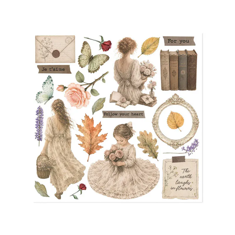Stamperia – Flowers and Poems Rub-On – 6 ark