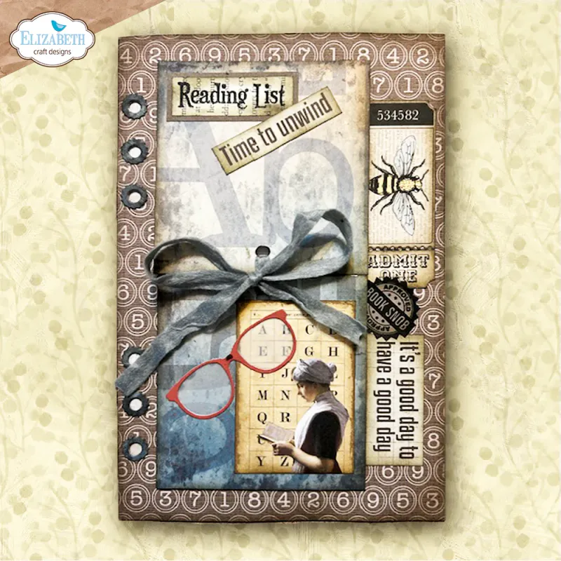 Elizabeth Craft Designs – Rest & Relaxation Stempel- og Die-sett – Book Lover