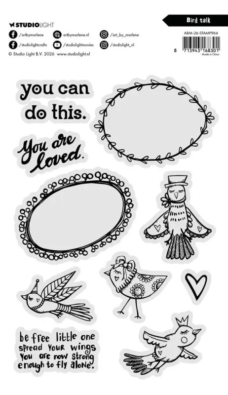 Art By Marlene – Bird Talk Clear Stamp