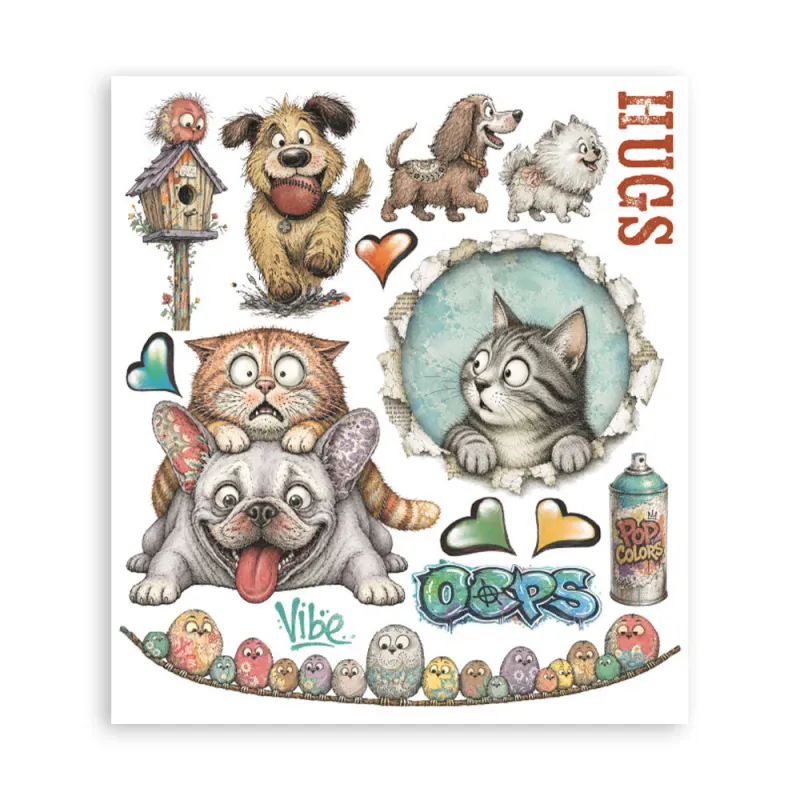 Stamperia – Furry Friends 2 Rub-On – 6 ark 