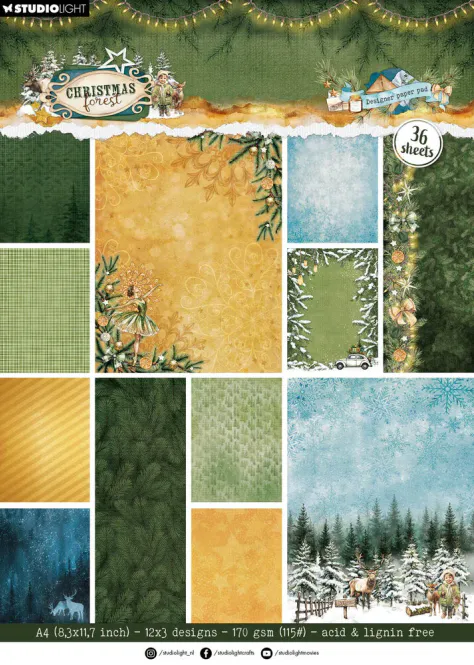 Hovedbilde Studio Light – Christmas Forest A4 Designer ...
