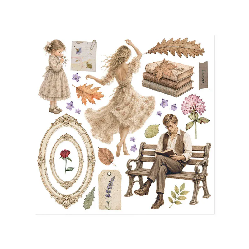Stamperia – Flowers and Poems Rub-On – 6 ark