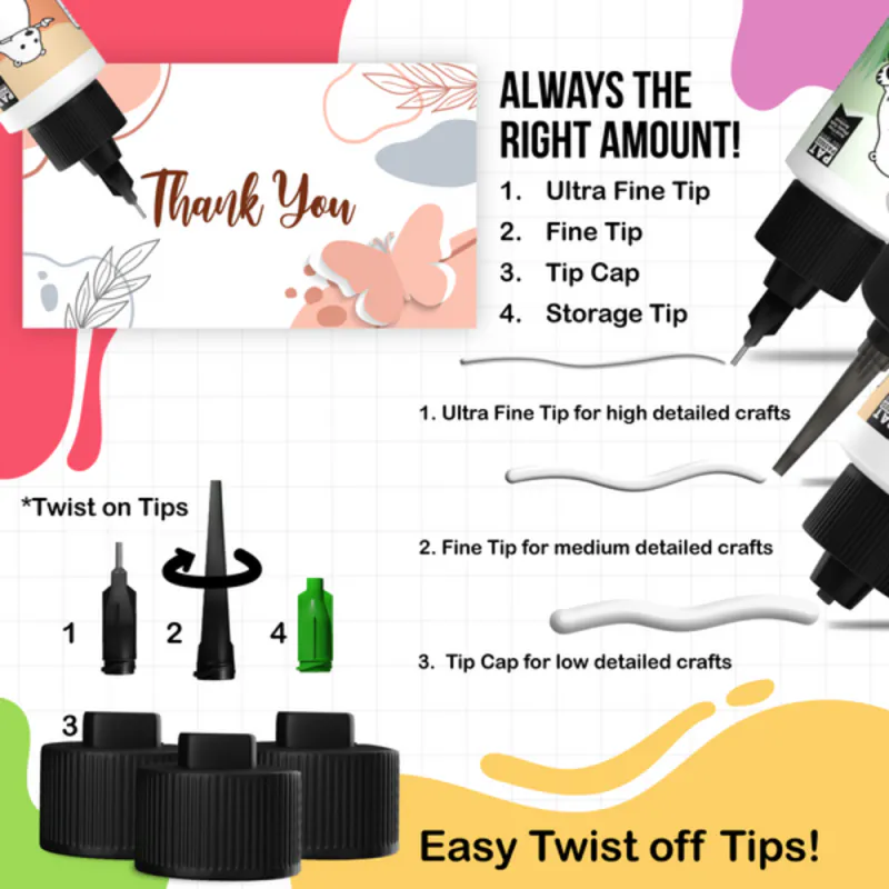 Bearly Art – Precision Craft Glue “The Mini” 2 fl oz + Tip Kit