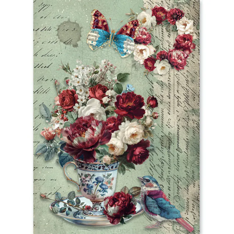 Ciao Bella – Bohemian Burgundy A5 Mixed Media Rice Paper (8 ark)