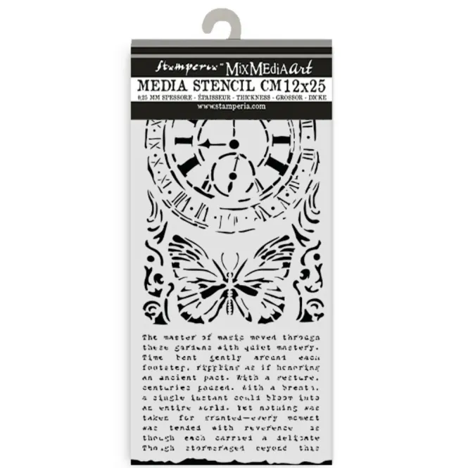Hovedbilde Stamperia Gardens of Time Thick Stencil – ...