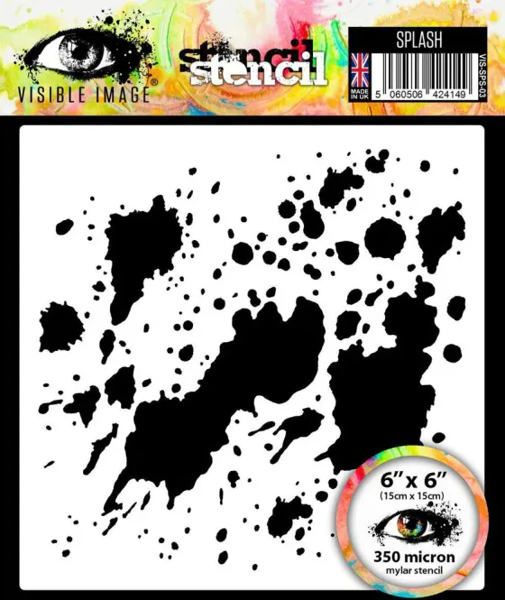 Hovedbilde Visible Image – Splash 6x6 inch Stencil ...