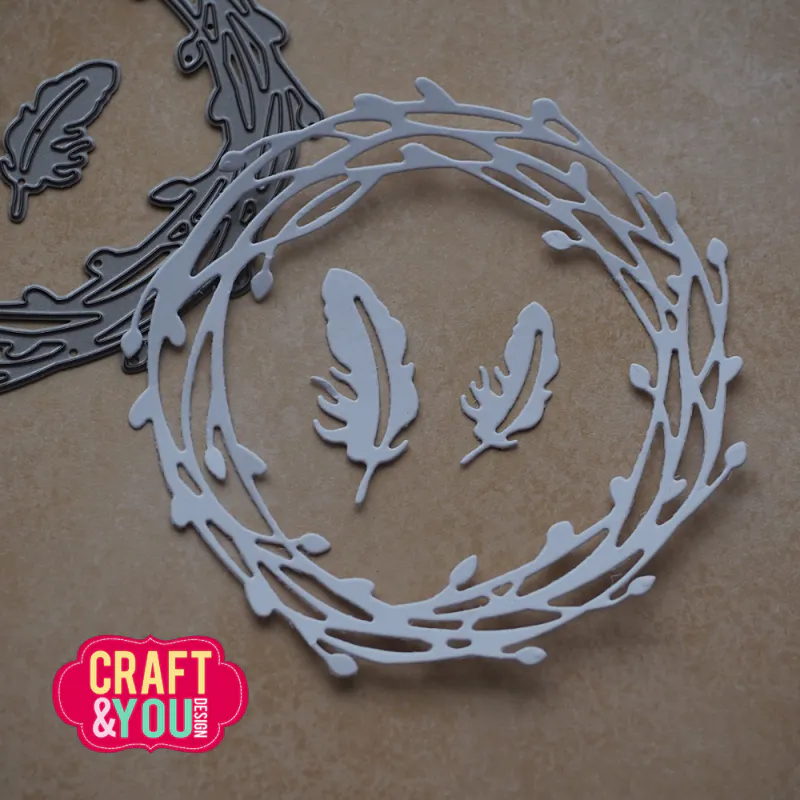 Craft & You Design – Willow Wreath Feathers Dies