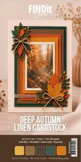 Hovedbilde Find It Linen Cardstock 4K – Deep Autumn ...