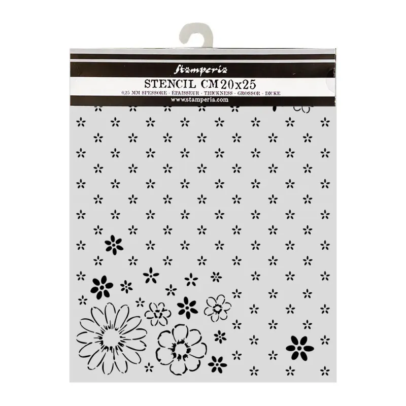 Stamperia – Cozy Family Thick Stencil Together Pattern 20 × 25 cm