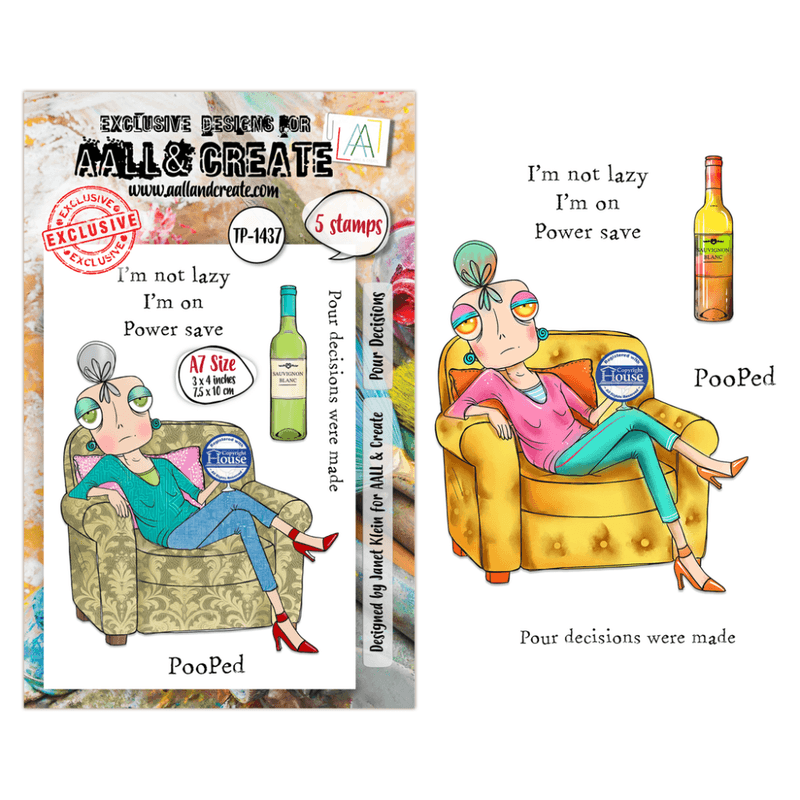 AALL & Create A7 Clear Stamp Set – Pour Decisions – TP-1437