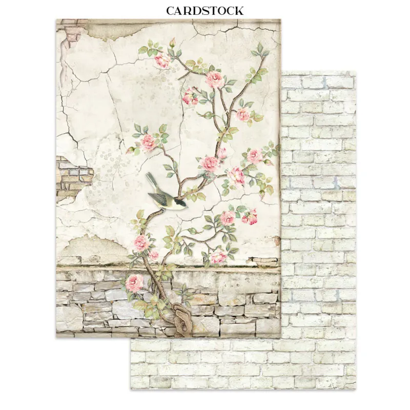 Stamperia – House of Roses Junk Journal Kit – Stickers, Backgrounds & Ephemera (SBJK19) (STR: 21 × 29,7 cm, 16 sider)