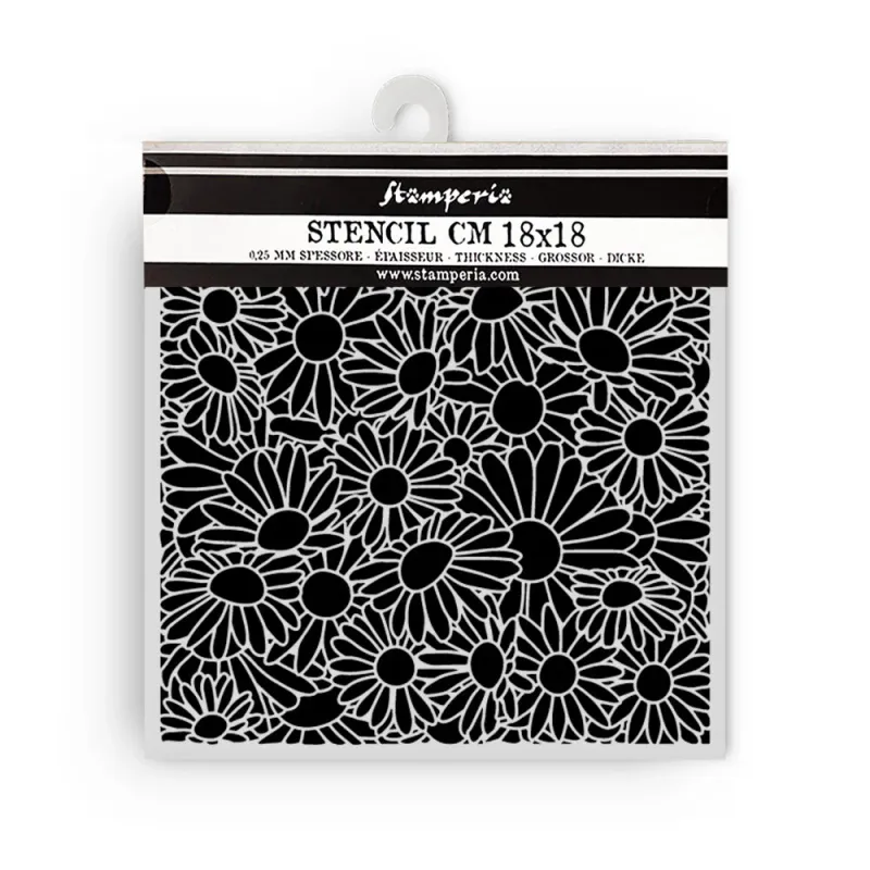 Stamperia – Daisy Art Daisies Pattern 18x18 Thick Stencil